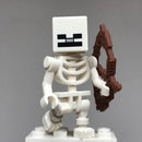 Lego Minecraft Skeleton Figure with Diamond Helmet and Bow