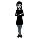 LOUNGEFLY
WEDNESDAY ADDAMS PAPER DOLL PIN