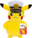 Captain pikachu 8 inch plush