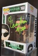Carrie Anne Moss Signed Matrix Trinity Funko Pop Genuine